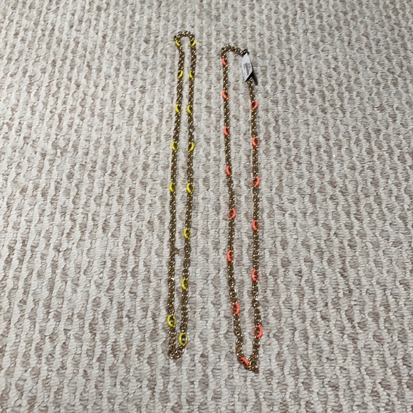 2 j crew long necklaces
